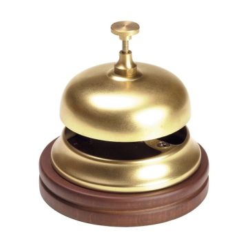 RECEPTIEBEL MESSING MET HOUTEN VOET