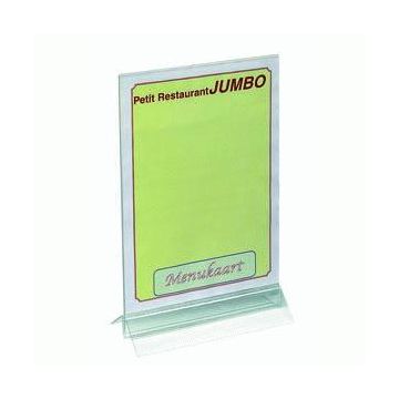 MENUSTANDAARD A4 PLEXI MODEL A TRANSPAR.