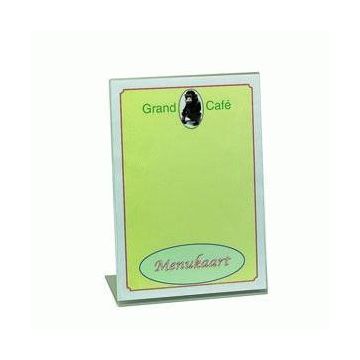 MENUSTANDAARD A4 PLEXI MODEL B TRANSPAR.