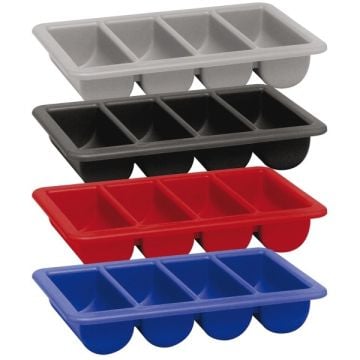 BESTEKBAK 4-VAKS 51x29x13 CM ZWART