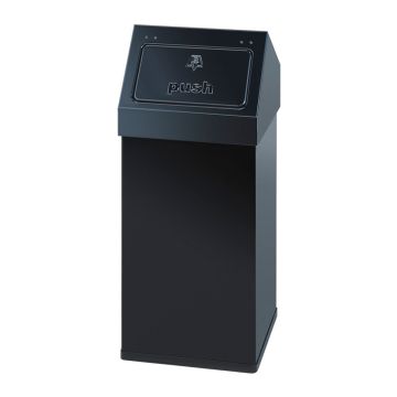CARRO-PUSH AFVALBAK 55L ZWART