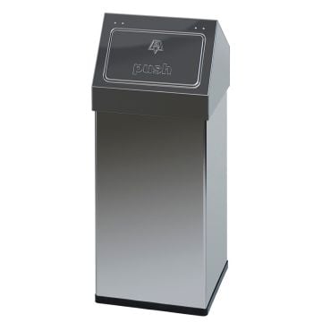 CARRO-PUSH AFVALBAK 55L RVS