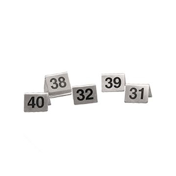 TAFELNUMMERS RVS SET 41-50