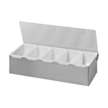 HENDI INGREDIENTENHOUDER 5-DLG MET DEKSEL