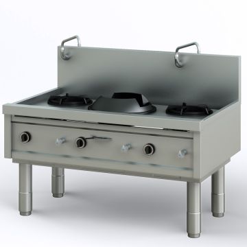 RUBBENS WOKTAFEL GAS WANDMODEL 1x28/2x10KW