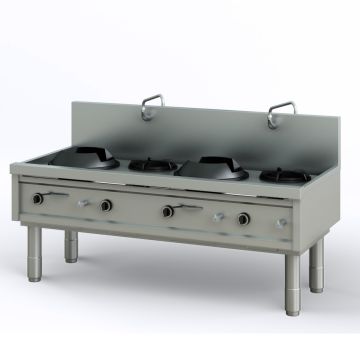 RUBBENS WOKTAFEL GAS WANDMODEL 2x28/2x10KW