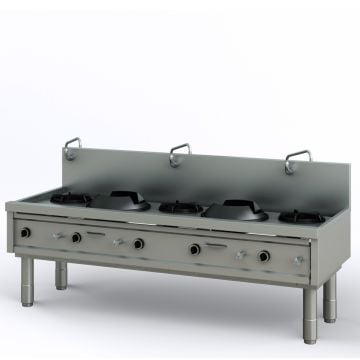 RUBBENS WOKTAFEL GAS WANDMODEL 2x28/3x10KW