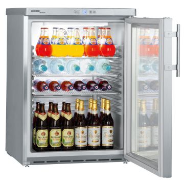 LIEBHERR TAFELMODEL FLESSENKOELKAST | GLASDEUR | RVS