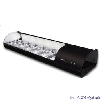 OPZETVITRINE 8 GN 1/3x40 ZWART