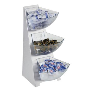 BUFFETSTANDAARD 3 ETAGES RVS FRAME