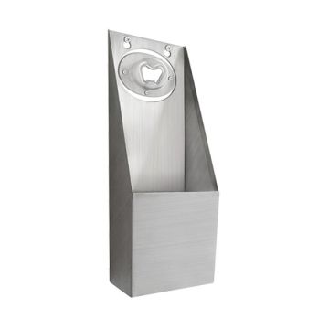 FLESOPENENER MET OPVANGBAK RVS WANDMODEL