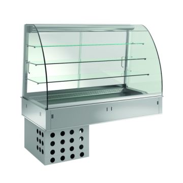 DROP IN VITR. 2x1/1GN koelbak + gesl. klantzijde