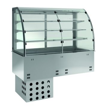 DROP IN VITR. 2x1/1GN koelbak + klapruiten