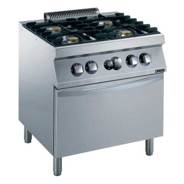 ZANUSSI FORNUIS GAS 4-PITS + EL.OVEN