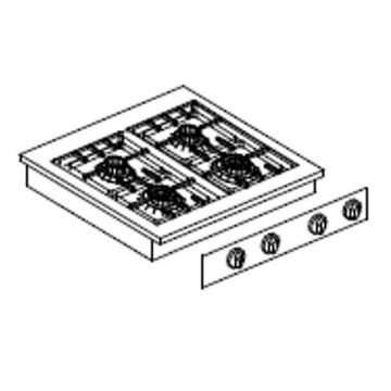 GIORIK GASKOOKUNIT 4-PITS DROP IN LPG6840D