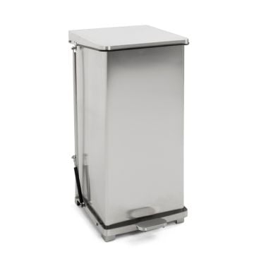 AFVALBAK RVS 90L VOETBEDIENING