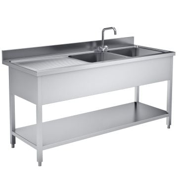 SPOELTAFEL 180x70 2 BAKKEN RECHTS