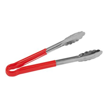SERVEERTANG RVS/ROOD 23CM.