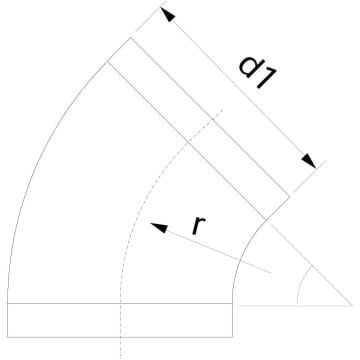 BOCHT 45° ø 600 MM