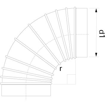 BOCHT 90° ø 150 MM