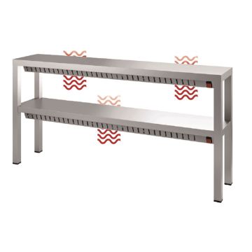 PROFINOX ETAGERE DUBBEL VERWARMD 80X30X65 CM
