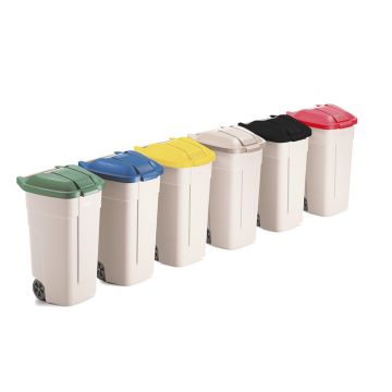 VERRIJDBARE CONTAINER 100L ZWART DEKSEL