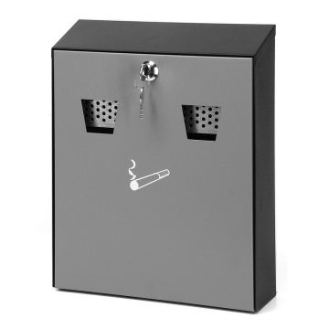 ASBAK ZWART MUURBEVESTIGING VB041015