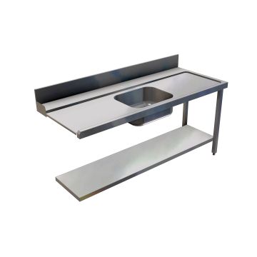AANVOERTAFEL 180CM RECHTS SPOELBAK MIDDEN