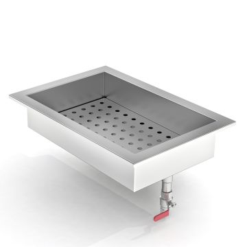HAKPRO CRUSHED ICE BAK 1/1 GN INBOUW RVS 316