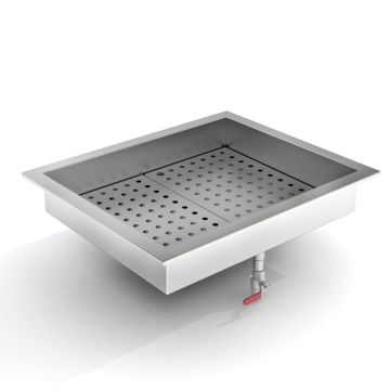 HAKPRO CRUSHED ICE BAK 2/1 GN INBOUW RVS 316