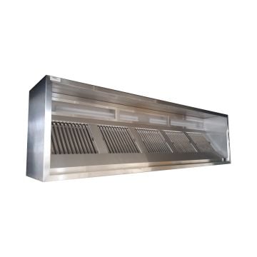 Rvs afzuigkap wandmodel 3250x900x600 mm.