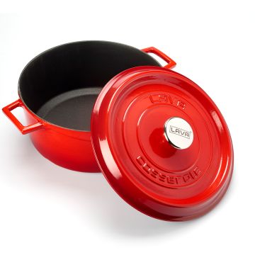 LAVA CASSEROLE ROND Ø28CM ROOD