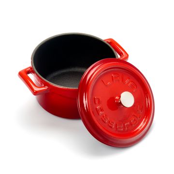 LAVA CASSEROLE MINI ROND Ø10CM ROOD