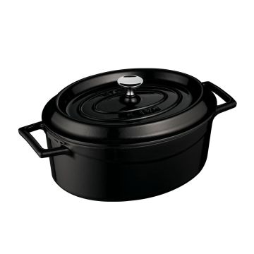 CASSEROLE OVAAL LAVA Ø 29CM ZWART