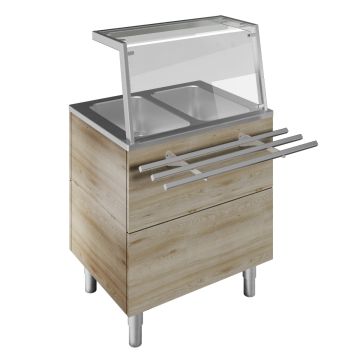 BAIN MARIE UNIT 2x1/1 GN F02H2AF
