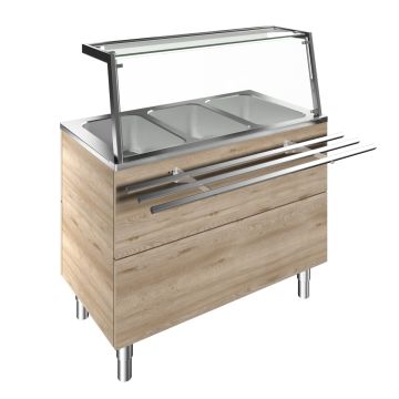 BAIN MARIE UNIT 3x1/1 GN F02H3AF