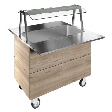 BAIN MARIE UNIT 3X1/1 GN F01H3AW04S MET WARMTELAMPEN