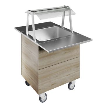 BAIN MARIE UNIT 2x1/1 GN F01H2AW04S MET WARMTELAMPEN