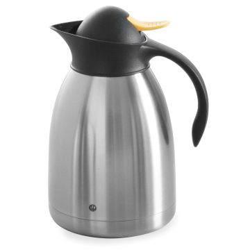 THERMOSKAN RVS - 1.5 LTR GEEL DRUKDOP