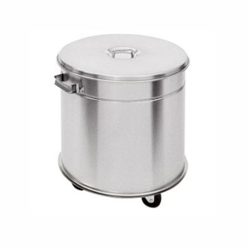 VERRIJDB. AFVALBAK RVS ø 45CM 95 LTR