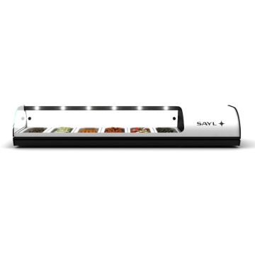 OPZETVITRINE 6 GN 1/3x40 WIT