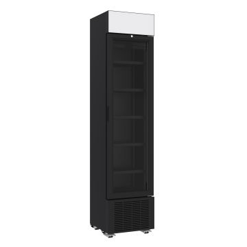 COMBISTEEL | FLESSENKOELKAST | 232L | ZWART | SMAL | LICHTBAK