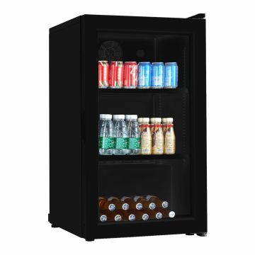 MAXXFROST GLASDEUR KOELKAST 1DEURS | ZWART | LAAG