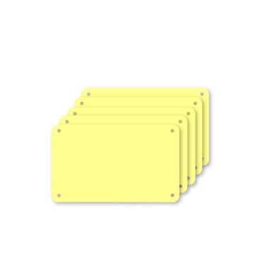 SNIJPLAAT GEEL SET/5 53x32,5CM