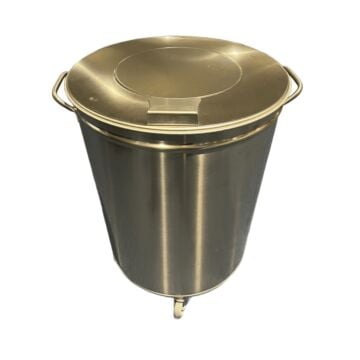 VERRIJDB. AFVALBAK RVS ø 45CM 95 LTR