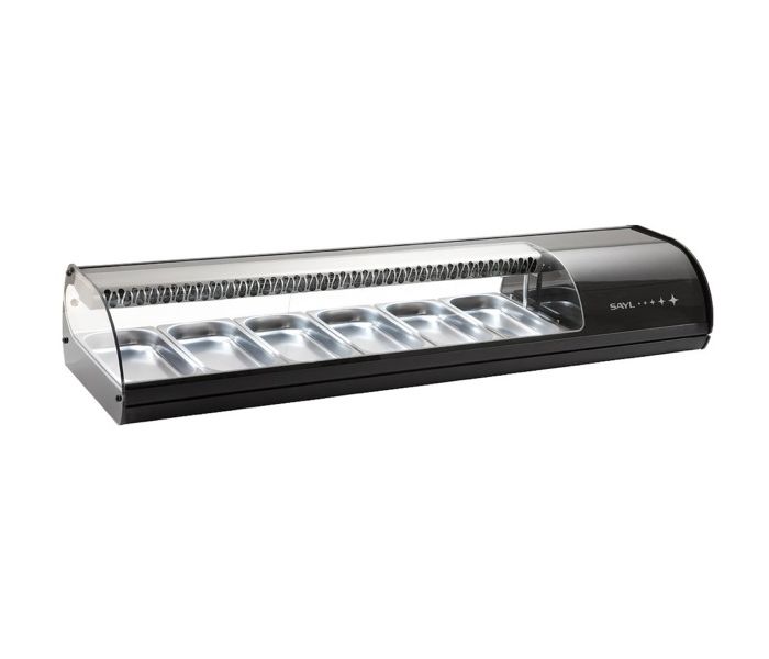 Sushi vitrine 6x1/1GN zwart