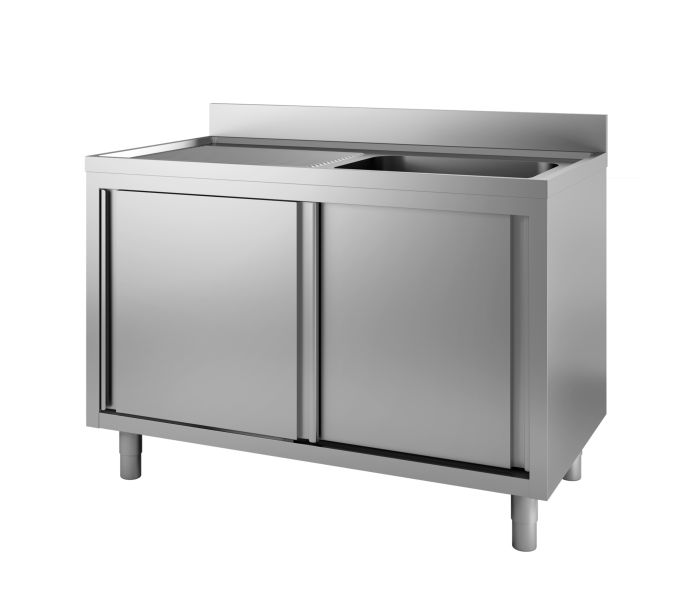 Spoeltafel met schuifdeurkast