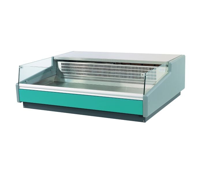 Foto visvitrine laag glas