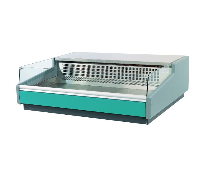 Foto visvitrine laag glas