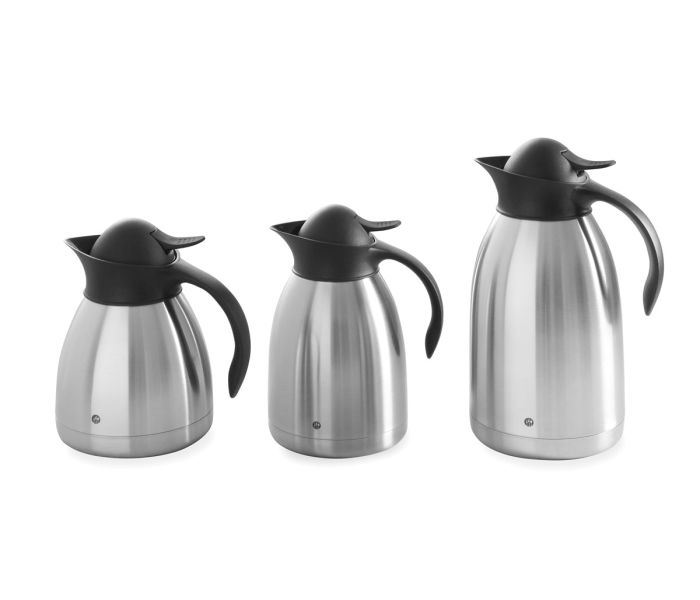 THERMOSKAN RVS - ZWART 1,5 LTR